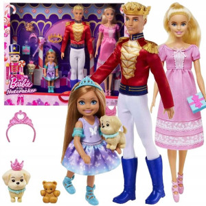 Barbie Dziadek do Orzechów Zestaw lalek rodzinka
