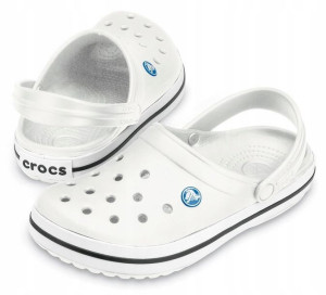 Crocs Crocband White Białe klapki dla lekarzy
