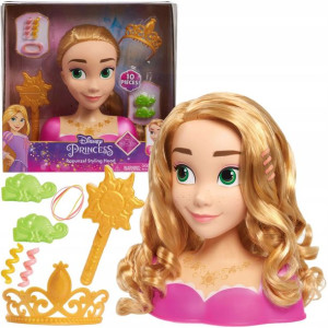 Księżniczki Disney Głowa do czesania i stylizacji włosów Roszpunka + akc.
