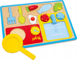 Drewniane puzzle edukacyjne Śniadanie