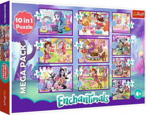 Puzzle Zestaw 10w1 Mega Pack Enchantimals 329 elementów
