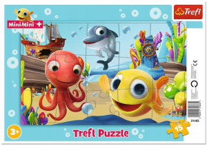 Puzzle ramkowe Zabawy rybki MiniMini 15 elementów