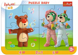 Puzzle Ramkowe 2w1 Zabawne Bobaski Trefliki 10 elementów