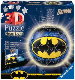 Puzzle 3D 74 elementów Lampka nocna Świecąca kula Batman