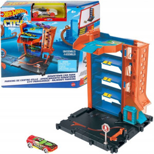 Hot Wheels City zestaw Rajdowy Parking + pojazd