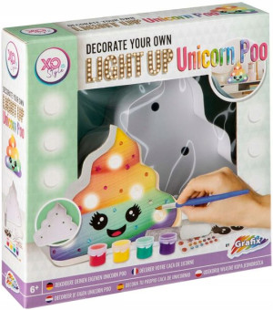 Zestaw do dekoracji Light Up Unicorn Poo udekoruj kupę jednorożca
