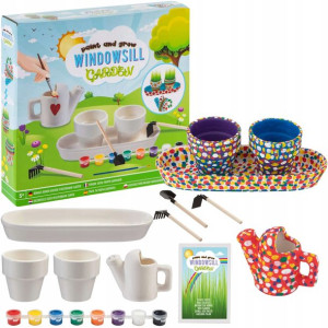 Zestaw do dekoracji Windowsill Garden udekoruj własny miniogródek