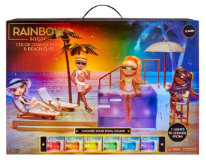 Rainbow High Zmieniający kolor basen dla lalek Pool & Beach Club