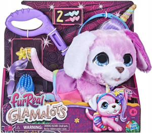 FurReal Glamalots piesek na smyczy + akcesoria do stylizacji