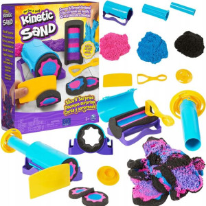 Kinetic Sand piasek kinetyczny zestaw Kolorowe przekroje i akcesoria