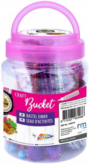 Grafix Craft Bucket zestaw kreatywny różowe wiaderko