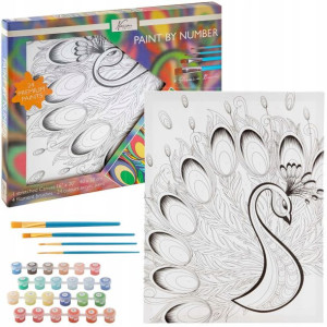 Craft Sensations Malowanie po numerach kolorowy Paw