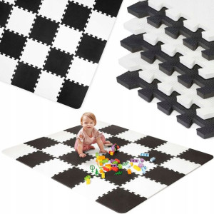 Kinderkraft Mata piankowa puzzlowa Luno puzzle kontrastowe 30 elementów