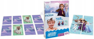 Gra karciana Kraina Lodu 2w1 Puzzle i Memo do kąpieli