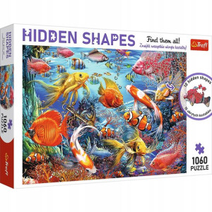 Puzzle Hidden Shapes, Podwodne życie, 1060 elementów, Trefl 10676