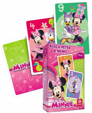 Myszka Minnie Gra karciana 2w1 Piotruś i Memo