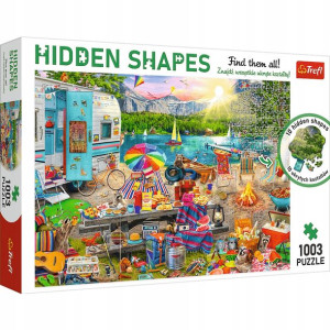 Puzzle Hidden Shapes, Wycieczka kamperem, 1003 elementy, Trefl 10677