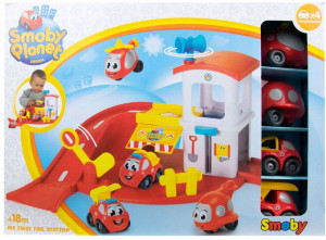 Smoby Vroom Planet Straż Pożarna + 4 autka