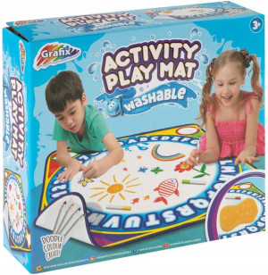 Activity Play Mat Zmywalna mata tablica do rysowania + mazaki