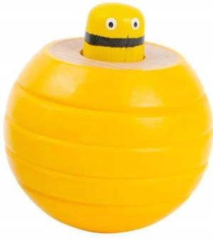 Small Foot Drewniana piszczałka żółty owoc z figurką pszczółki