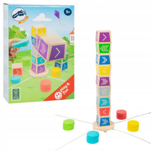 Small Foot Kubb drewniana gra zręcznościowa wieża