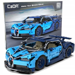 Cada C61028W Klocki supersamochód niebieski pojazd Bugatti 1200 el.