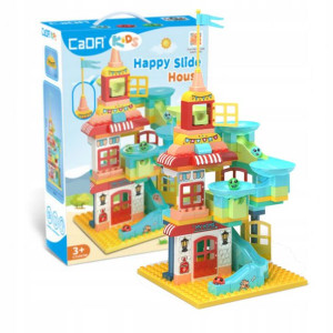 Cada C31003W Kids Klocki Domek wieża zjeżdżalnia tor kulkowy kulki 121 elem