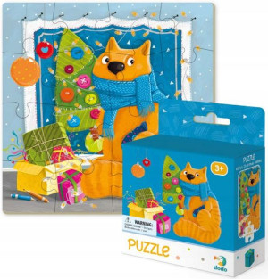 Puzzle Kocie Boże Narodzenie 16 elementów