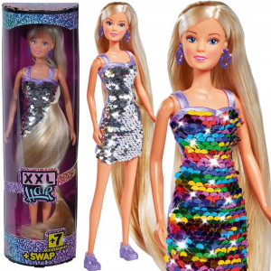 Steffi Love XXL Hair długowłosa lalka w cekinowej sukience