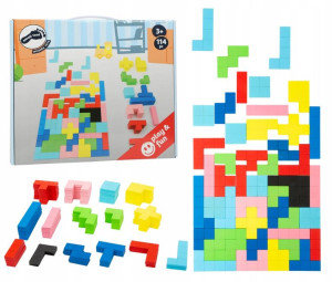 Small Foot Tetris drewniane puzzle 114 elementów