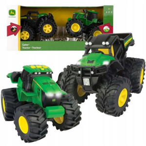John Deere Monster Truck i Traktor 2 pojazdy światło/dźwięk