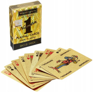 Waddingtons No. 1 Złote Gold Deck talia 54 karty