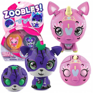 Zoobles & Happitat Animal zwierzątka 2 figurki jednorożec i tygrys