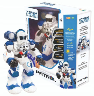 Xtrem Bots Robot Patrol Policja światło i dźwięk