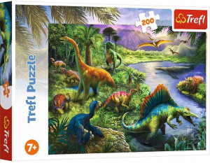 Trefl Puzzle 200 Drapieżne dinozaury