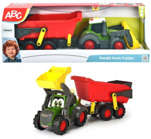 Fendt Zielony Traktorek z przyczepą 60cm