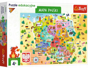 Trefl 15556 Puzzle edukacyjne 54 Mapa Polski