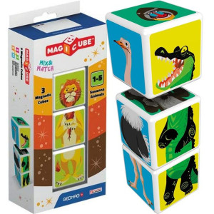 Geomag Klocki Magicube mix&match sawanna 3el