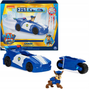 Psi Patrol The Movie Chase mini pojazd z figurką 2w1 radiowóz i motocykl