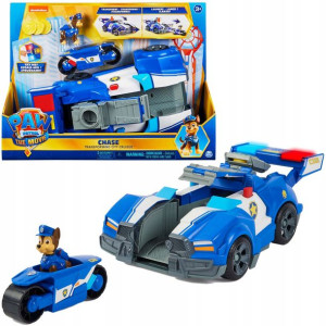 Psi Patrol The Movie pojazd radiowóz transformujący 2w1 i figurka Chase