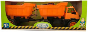 Mochtoys Pomarańczowa Wywrotka z przyczepą