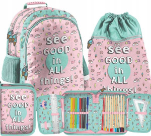 Paso Plecak worek na buty i piórnik See Good in All Things