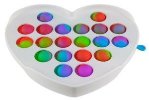 Zabawka sensoryczna antystresowa Push it Pop it serce w etui