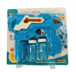 Pistolet bańki mydlane na baterie + 2 opakowania płynów