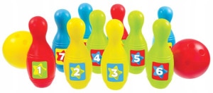 Mochtoys Kręgle Maxi 10 elementów i 2 kule