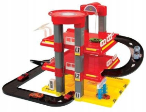 Mochtoys Garaż tor zjazdowy parking dla dzieci 3 poziomy z jezdnią