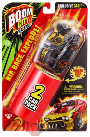 Boom City Racers Autko x2 wyrzutnia z samochodem Roast'd! dwupak
