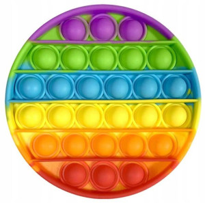 Zabawka sensoryczna antystresowa Push it Pop it tęczowe koło
