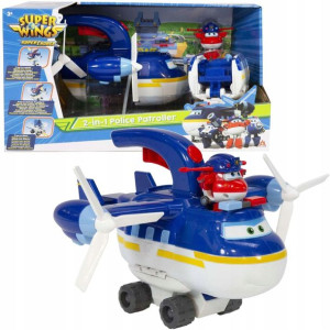 Super Wings patrol policyjny 2w1 pojazd i Dżetek
