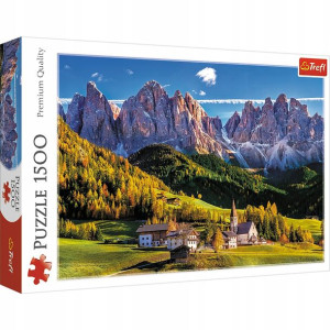 Trefl 26163 Puzzle 1500 Dolina Val di Funes Włochy